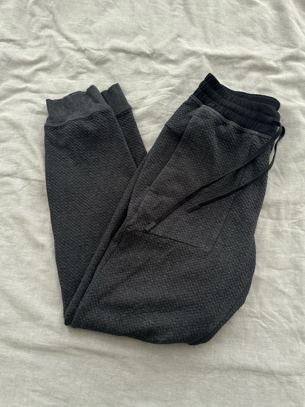 lululemon athletica At Ease / Textured Double Knit Joggers in Heathered Blac